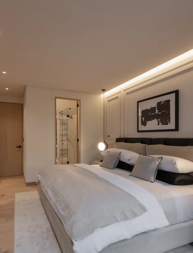 Recámara del penthouse de 4 recámaras