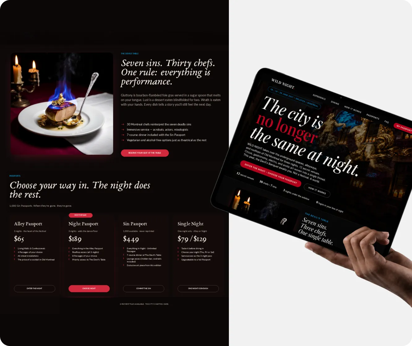 Your event business web page