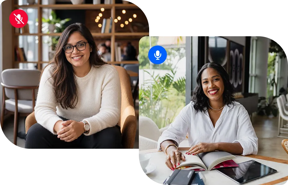 Two women on a video consultation call